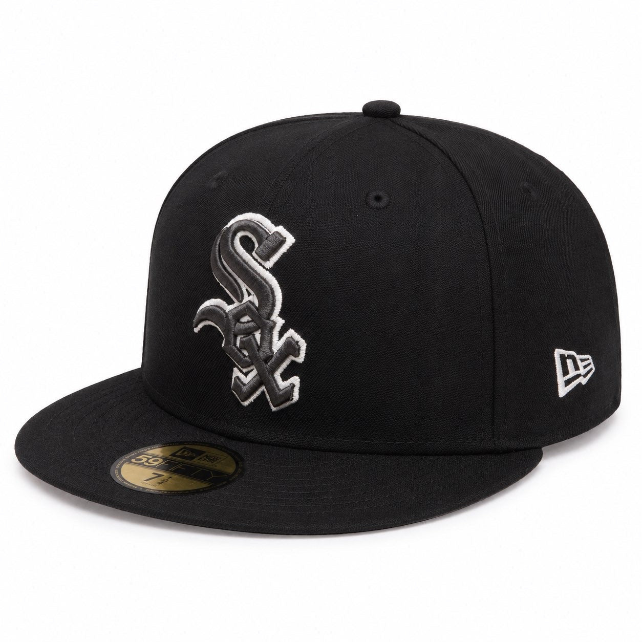 Chicago White Sox "Double Outline" 59FIFTY Fitted Cap – Black/White