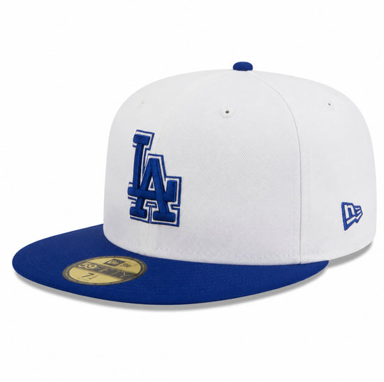 Los Angeles Dodgers New Era White & Royal Blue Two-Tone 59FIFTY Fitted Cap