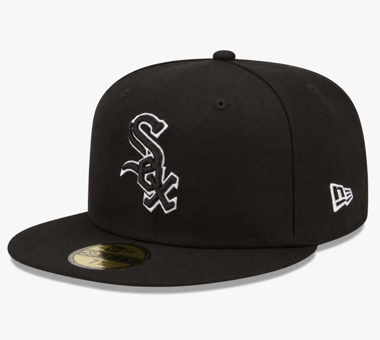Chicago White Sox New Era Black & White 59FIFTY Fitted Cap