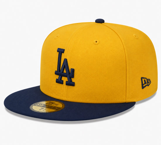 Los Angeles Dodgers New Era Gold & Navy Two-Tone 59FIFTY Fitted Cap